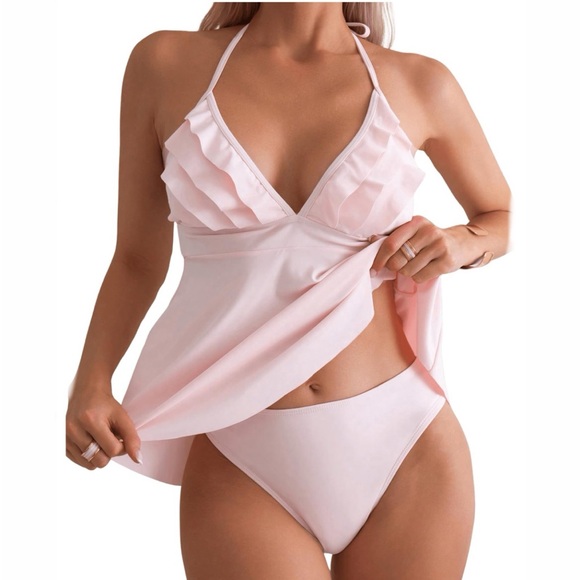 Verdusa Women's 2 Piece Ruffle Tankini - Picture 1 of 10